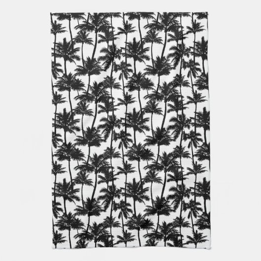 ヤシの木の影のパターン キッチンタオル (縦)
