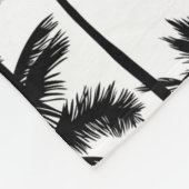 ヤシの木の影のパターン フリースブランケット (角)