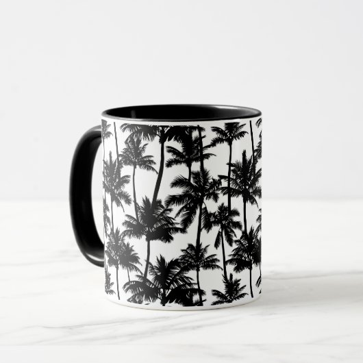 ヤシの木の影のパターン マグカップ (正面左)