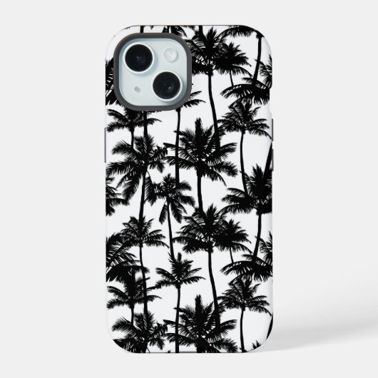 ヤシの木の影のパターン iPhone 15ケース (裏面)