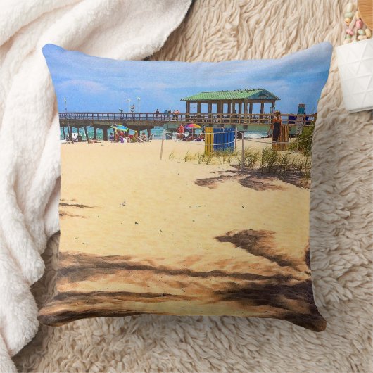 ヤシの木の影 クッション (ブランケット)