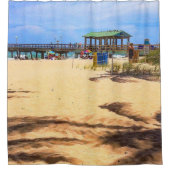 ヤシの木の影 シャワーカーテン (正面)