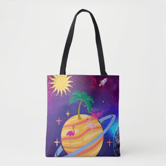 ヤシの木の惑星 トートバッグ (正面)