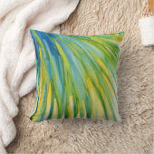 ヤシの木の抽象芸術の水彩画 クッション (ブランケット)