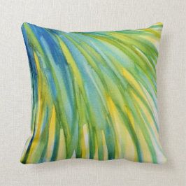 ヤシの木の抽象芸術の水彩画 クッション