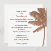 ヤシの木の招待状 招待状 (正面/裏面)