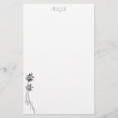 ヤシの木の文房具 – パーソナライズされた 便箋 (正面)