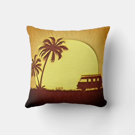 ヤシの木の旅 クッション (裏面)