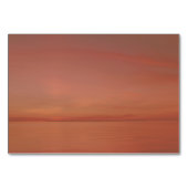 ヤシの木の日没のビーチの披露宴 + ホテルカード テーブルナンバー (裏面)