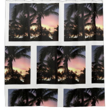 ヤシの木の日没
