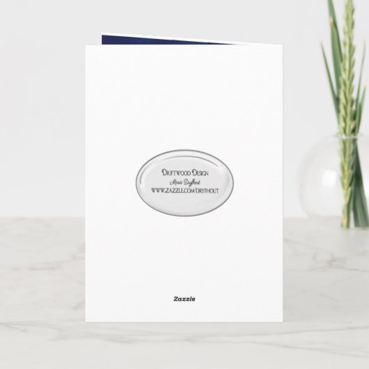 ヤシの木の月のクリスマスオーナメント シーズンカード (裏面)