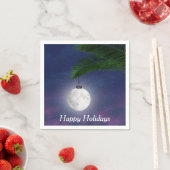 ヤシの木の月のクリスマスオーナメント スタンダードカクテルナプキン (インサイチュ)