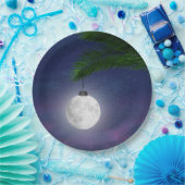 ヤシの木の月のクリスマスオーナメント ペーパープレート (パーティー)