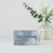 ヤシの木の木素朴の背景ビーチ 名刺 (スタンド正面)