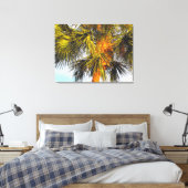 ヤシの木の枝、午後の太陽 キャンバスプリント (インサイチュ (寝室))