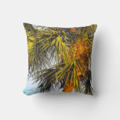 ヤシの木の枝、午後の太陽 クッション (正面)