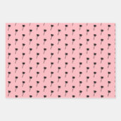 ヤシの木の模様の熱帯ピンクの背景スタイリッシュ ラッピングペーパーシート (正面2)