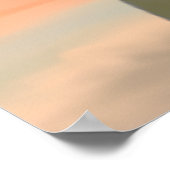 ヤシの木の水色 ポスター (角)