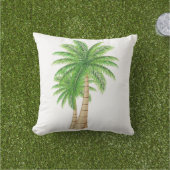ヤシの木の海岸熱帯枕 アウトドアクッション (芝生)