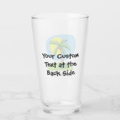 ヤシの木の漫画ガラス タンブラーグラス (裏面)