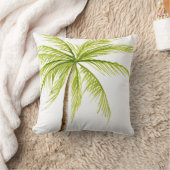 ヤシの木の熱帯ビーチの島の装飾 クッション (ブランケット)