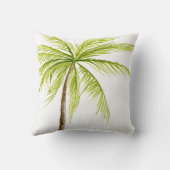ヤシの木の熱帯ビーチの島の装飾 クッション (裏面)