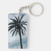 ヤシの木の熱帯写真キーリング キーホルダー (裏面)