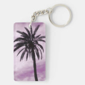 ヤシの木の熱帯写真キーリング キーホルダー (裏面)