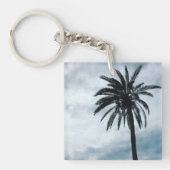 ヤシの木の熱帯写真キーリング キーホルダー (正面)