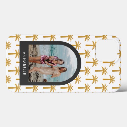 ヤシの木の熱帯夏のアーチシックマスタード写真 Case-Mate iPhoneケース (裏面 (横))