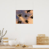 ヤシの木の熱帯夏の写真 ポスター (キッチン)