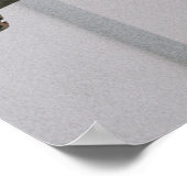 ヤシの木の白いコンクリート建物 ポスター (角)