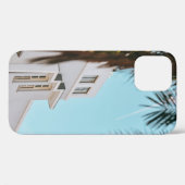 ヤシの木の白いコンクリート建物 Case-Mate iPhoneケース (裏面 (横))