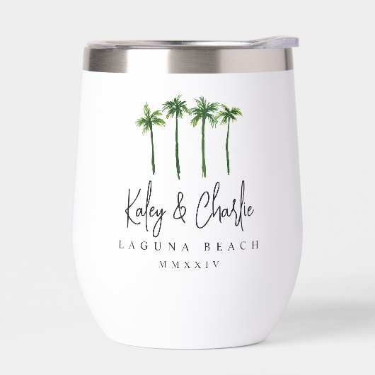 ヤシの木の目的地の結婚式のお願い (左面)