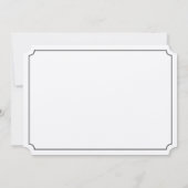 ヤシの木の目的地招待状 | 黒のクラフト紙 招待状 (裏面)