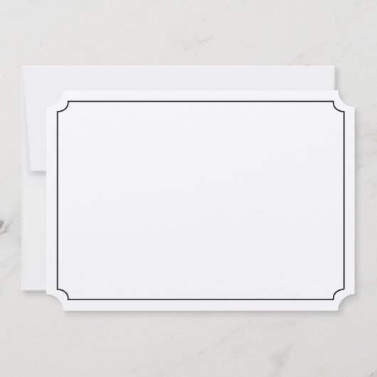 ヤシの木の目的地招待状 | 黒のクラフト紙 招待状 (裏面)