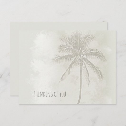 ヤシの木の砂のカラーモノトーンの写真 ポストカード (正面/裏面)