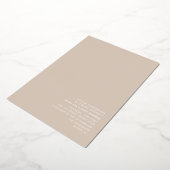 ヤシの木の砂結婚の 箔招待状 (回転した状態)