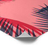 ヤシの木の継ぎ目のないパターン ポスター (角)