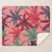 ヤシの木の継ぎ目のない模様 シェルパブランケット (正面(横))