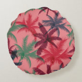 ヤシの木の継ぎ目のない模様 ラウンドクッション (裏面)