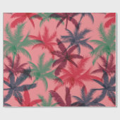 ヤシの木の継ぎ目のない模様 ラッピングペーパー (フラット)