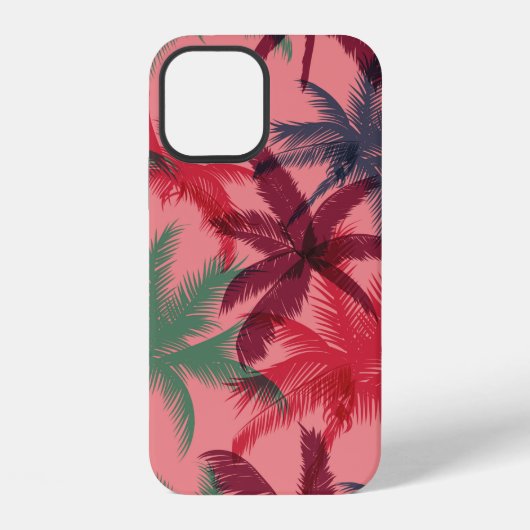 ヤシの木の継ぎ目のない模様 iPhoneケース (裏面)