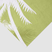  ヤシの木の緑と白のティッシュペーパー 薄葉紙 (詳細)