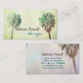 ヤシの木の自然カスタムアート 名刺 (正面/裏面)