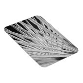 ヤシの木の葉の白黒ビュー マグネット (右側)