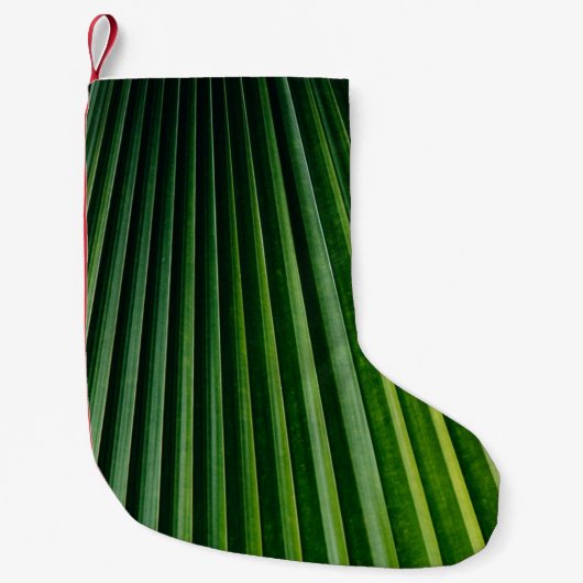 ヤシの木の葉緑色 スモールクリスマスストッキング (正面)