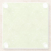 ヤシの木の葉 ガラスコースター (裏面)