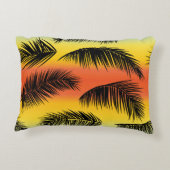 ヤシの木の葉：シームレスなパターン。 アクセントクッション (裏面)