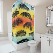 ヤシの木の葉：シームレスなパターン。 シャワーカーテン (インサイチュ)